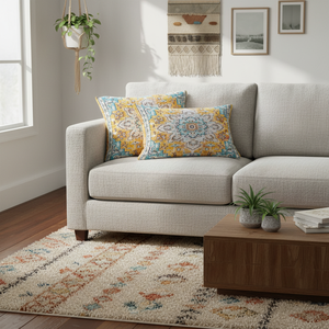 Snycler Set di 2 Copricuscini Boho 12x20 Pollici, Motivo su Entrambi i Lati, in Cotone Morbido e Peluche Corto, Stile Tappeto Boho - Product Image 3