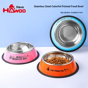 Multicolorido Atacado Antiderrapante Aço Inoxidável <span class=keywords><strong>Pet</strong></span> Cat <span class=keywords><strong>Dog</strong></span> Food <span class=keywords><strong>Bowl</strong></span> para <span class=keywords><strong>Pet</strong></span> - Product Image 2