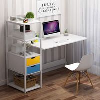 Vente en gros de bureau à domicile en bois meubles de bureau bureau d'ordinateur d'angle pour chambre bureau avec tiroirs et étagère