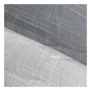 Cortina de gasa de CC-5888-Z12-050 para sala de estar, tela de gasa cruzada de aspecto de lino, 100% poliéster - Product Image 4