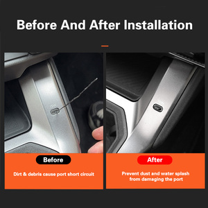 Copertura Impermeabile in Silicone per Porta di Ricarica Compatibile con <span class=keywords><strong>Toyota</strong></span> <span class=keywords><strong>RAV4</strong></span>, Highlander, Crown Kluger, Sienna, Camry, Frontlander - Product Image 4
