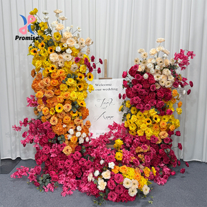 ซุ้มดอกไม้ประดิษฐ์ไหมพรมหลากสี งานแฮนด์เมด คุณภาพสูง สมจริง ทันสมัย ใช้ซ้ำได้ สำหรับตกแต่งงานแต่งงาน - Product Image 1