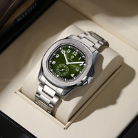 Montres Gohuos 8826 pour hommes, cadran carré, montre analogique avec calendrier, bracelet en acier inoxydable, étanche, montres minimalistes pour hommes