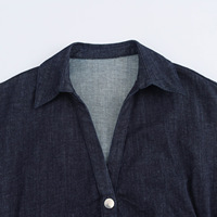 Nouvelle robe en jean décontractée à la mode, col rabattu, simple boutonnage, manches courtes, plissée, coupe ajustée, robe droite pour femme