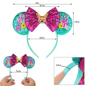 HB129 <span class=keywords><strong>Encanto</strong></span> bandeau paillettes souris oreilles bandeau dessin animé papillon coiffure <span class=keywords><strong>pour</strong></span> filles femmes fête Cosplay - Product Image 5