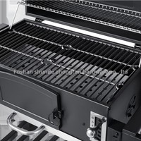 Grand Barbecue Américain en Fonte au Charbon Style Coréen, Portable Premium pour Maison avec Revêtement en Poudre