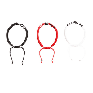 Braccialetto Rotondo Tai Chi con Cordino, Gioiello alla Moda Rosso Nero Bianco, Bracciale Regolabile per Donna Uomo, Accessorio Regalo - Product Image 2