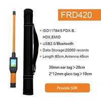 Lector de Microchip RFID de Largo Alcance de 134.2khz, Escáner de Microchip FDX-b HDX, Lector de Etiquetas RFID para Ganado, para Marcado de Animales