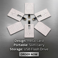 Échantillon Gratuit Clé USB Métallique Fine pour Entreprise, Logo Personnalisé, 16 Go-128 Go, USB 2.0, Taille Carte de Crédit, Garantie 5 Ans, Marque OEM/ODM