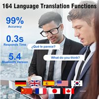 Lunettes Intelligentes de Traduction IA Homme Femme, Lunettes de Soleil Sans Fil avec 164 Langues, Verres Photochromiques, Lecture Musicale et Mains Libres