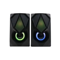Speaker LED RGB X2 Mini 2.0 Warna-warni Aksesoris Gamer AUX USB untuk PC Komputer