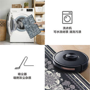 Lavable en Machine poils inférieurs persan <span class=keywords><strong>turc</strong></span> Style Vintage maison tapis chambre tapis microfibre cuisine tapis ensemble pour sol - Product Image 5