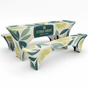 Juego de Cubiertas Impermeables para Mesa de Cerveza, Banco y Mesa de Picnic para Eventos Promocionales al Aire Libre - Product Image 1