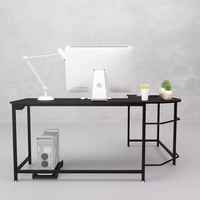 Bureau d'ordinateur d'angle moderne et minimaliste, bureau d'angle en forme de L, bureau d'ordinateur de bureau en forme de L
