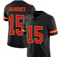Grosir Jahitan Lengkap # 1 Layak # 4 bungkus nasi # 9 Walker # 5 Delane # 15 Mahomes # Jersey Sepak Bola Amerika 87 Kelce