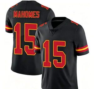 Vente en gros entièrement cousue # 1 Digne d'éloge # 4 riz # 9 Walker # 5 Delane # 15 Mahomes # Maillot de football américain 87 Kelce - Product Image 4