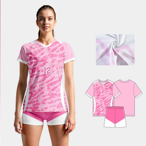 High Quality 100% Polyester Short V-neck Soccer Jersey Football Uniform Set Breathable Quick Dry Heat-Transfer Printed - Product Image 1