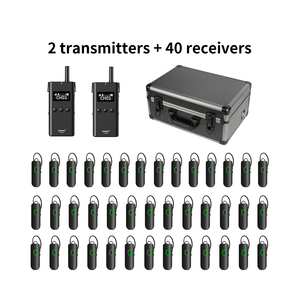 Sistem Pemandu Wisata Nirkabel Tas Pembawa Pemancar Audio Penerima Baterai Isi Ulang Terintegrasi Tahan Air IPX-1 100 - Product Image 3