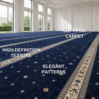 Tapis de prière pour mosquée Bocai, personnalisé, imprimé, tissé jacquard, fabriqué à la machine, à poils longs, réversible, lavable, antidérapant, pour la maison et la mosquée