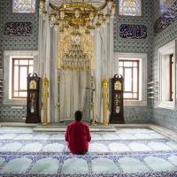Tapis de mosquée jacquard fabriqué à la machine, design Mihrab personnalisé, en nylon, pour projet de centre islamique