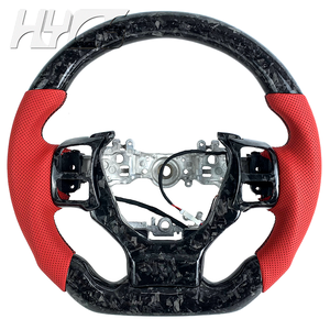 Volante Personalizado de Fibra de Carbono y Cuero para Mejorar el Interior del Automóvil, Compatible con <span class=keywords><strong>Lexus</strong></span> NX <span class=keywords><strong>IS</strong></span> RC RCF ISF <span class=keywords><strong>250</strong></span> 300 350 <span class=keywords><strong>F</strong></span> <span class=keywords><strong>Sport</strong></span> - Product Image 1
