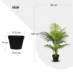 Palmera de plástico <span class=keywords><strong>Artificial</strong></span> para decoración interior, V-3287, 1m - Product Image 4