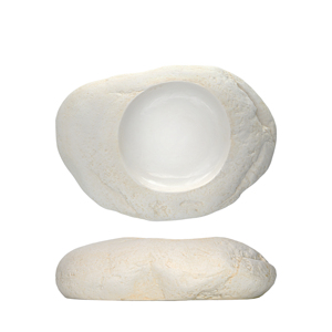 Piatto Piatto Rio 22x14cm con Design Effetto Pietra - Product Image 1