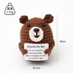 Adorable positif Crochet animaux et légumes jouets fait à la main Crochet hibou enseignant <span class=keywords><strong>employé</strong></span> appréciation cadeau porte-clés accessoire - Product Image 4