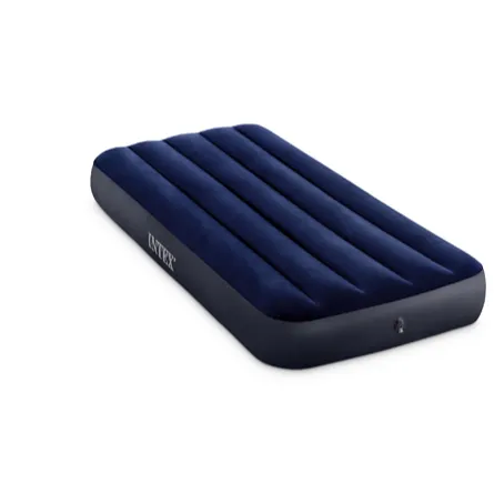 Intex 64758 High quality flocked inflatable air bed mattress with built-in pump