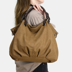 Sac fourre-tout <span class=keywords><strong>en</strong></span> toile de coton fait main Colefa Lands End avec logo personnalisé imprimé, sacs fourre-tout utilitaires vintage rétro de luxe à volants - Product Image 4