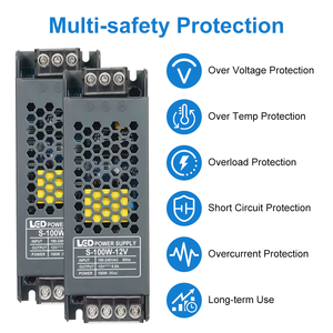 Драйвер LED ESann 12В 100Вт 8.3А, тонкий блок питания, адаптер AC 100-250В на DC 12В, трансформатор постоянного напряжения для светодиодных лент - Product Image 3