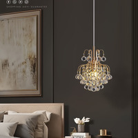 Lampe suspendue de chevet et lustre de plafond de style français, luxe léger