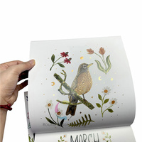 Impression de calendriers muraux sur mesure en reliure à points, disponible en papier couché de type art