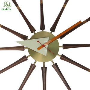 Popolare del progettista bella moderna di lusso di legno di Noce orologio da <span class=keywords><strong>parete</strong></span> Enorme Mandrino Moderno orologio da <span class=keywords><strong>parete</strong></span> - Product Image 2