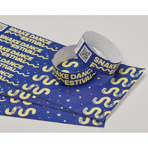 Pulseras impermeables [AnyWristband] de TYVEK a todo color, tipo conectado de 19 mm (3/4 pulgadas) para eventos - Product Image 3