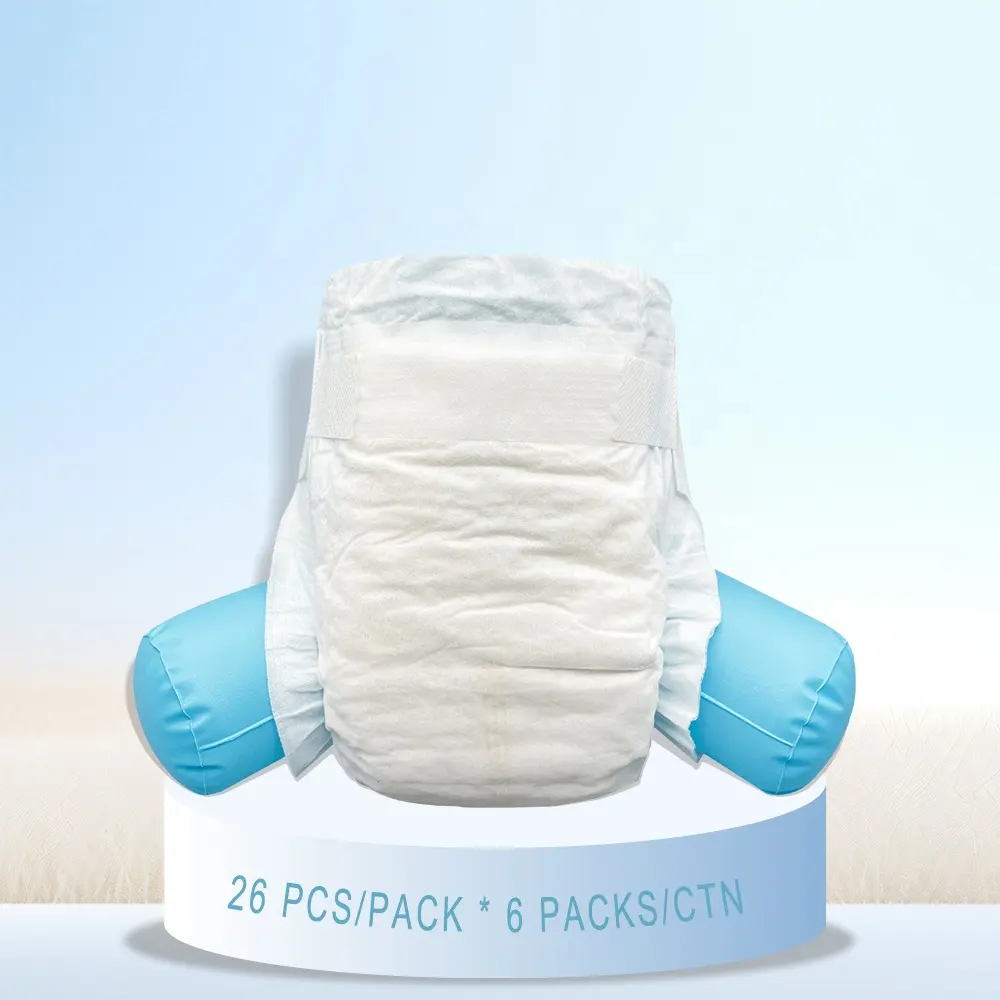 156 Uds L tamaño 26 unids/pack 6 paquetes/CTN desechables fibra de bambú orgánica biodegradable pañales para bebés recién nacidos