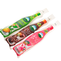 Sacs à jus de fruits en forme de bouteille de qualité alimentaire personnalisés, sachets à injection thermoscellables pour l'emballage de liquides
