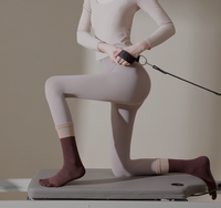 Chaussettes de yoga pour femmes, chaussettes de pilates à cinq doigts, chaussettes de fitness et de course professionnelles, chaussettes de sol d'intérieur