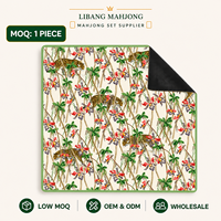 Tapis de Mahjong pour les réunions familiales de Thanksgiving, housse de table en caoutchouc silencieuse, antidérapante et imperméable, personnalisable pour les commandes en gros