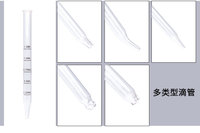 Boston cylindrique 50ml rond médical vide ambre bouteille conseils verre transparent 1ml Pipette avec capacité d'étalonnage