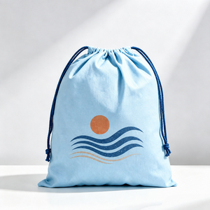 Sacs de courses en toile réutilisables personnalisés avec impression, vente en gros, écologiques, avec cordon de serrage, pour la publicité - Product Image 2