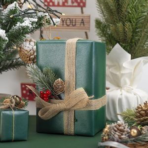 Yarcony Shimmer Dark Green <b>Wrapping</b> <b>Paper</b> Roll 30 Inches X 33 Feet Solid Color Pearly Lustre Gift Wrap Birthday - Product Image 2