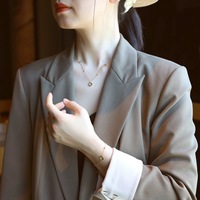 Nouvellement Fine 14k Plaqué Or 925 Bijoux En Argent Sterling Évider Trèfle À Quatre Feuilles Charme Chaîne Bracelet Femmes