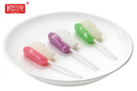 Sucette brosse à dents fantaisie avec sauce à tremper et bonbons pétillants, un plaisir pour les fêtes d'enfants aux couleurs vives