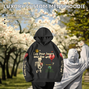 Sweat à capuche épais pour homme, 100 % coton, doublure polaire, coupe classique, haute qualité, service OEM, respirant et écologique - Product Image 2