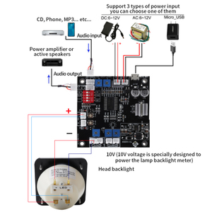 Vu Meter Dudio a Led Meter Orange Amplificador analógico Medidor doméstico con 1 año de garantía - Product Image 6