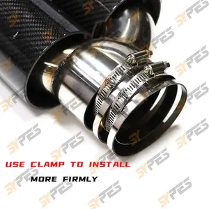 SYPES Ống Xả Xe Hơi Đầu Ống Xả Sợi Carbon Cho BMW G20 G21 M340i G42 M440i G22 M240i MPE 19-20 Bộ Giảm Thanh Đầu Ống Xả