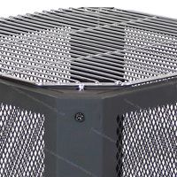 Brasero extérieur portable en acier de 16 pouces avec grille de cuisson