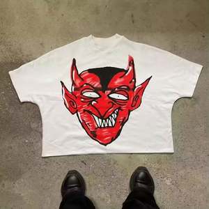 T-shirts pour hommes 100% coton peigné, coupe carrée, style Y2K, imprimé graphique, streetwear, luxe, haute qualité, coupe ample, écologique - Product Image 6