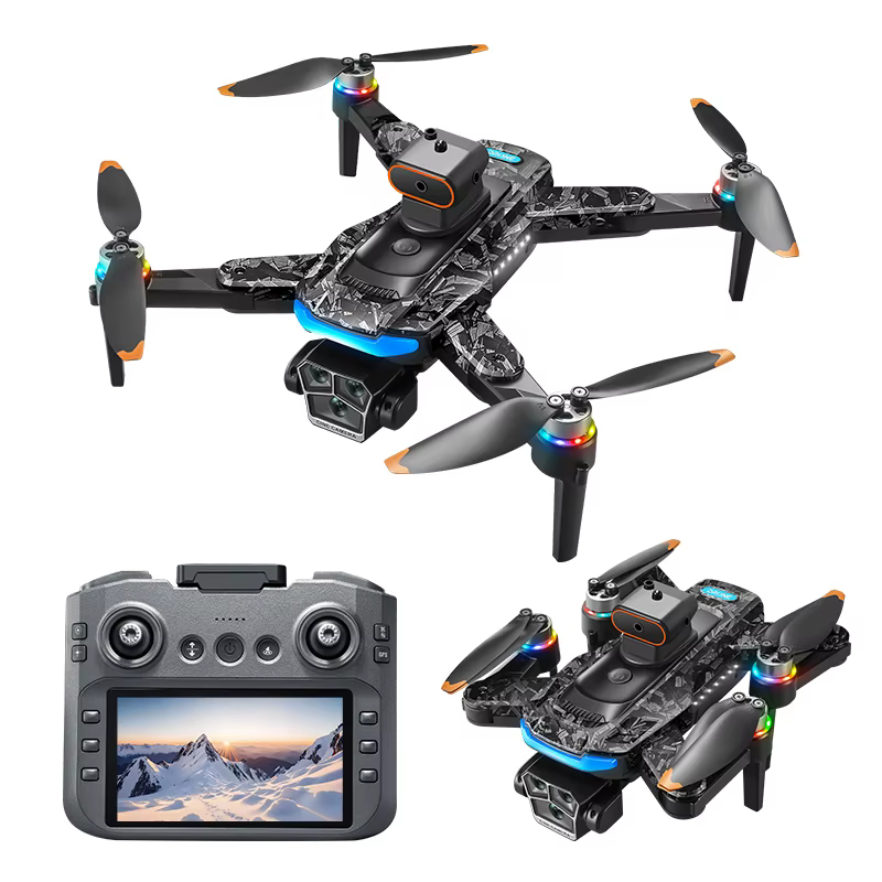 Новый стиль A14 Pro Max Дрон 4K HD Двойная камера WiFi FPV препятствие оптический поток Квадрокоптер дисплей пульт A14 дроны